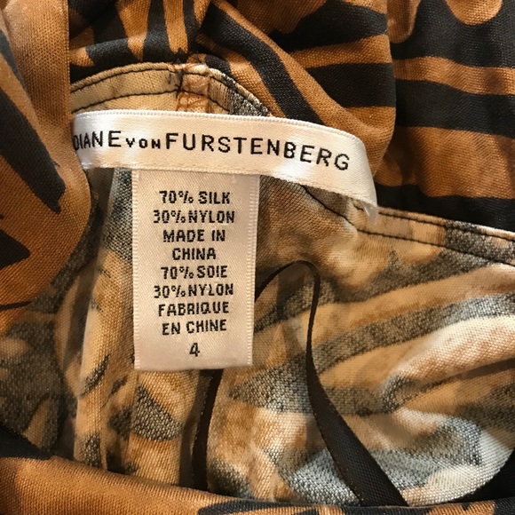 Sz 4 DVF Silk & Stretchy Dress - Picture 9 of 13